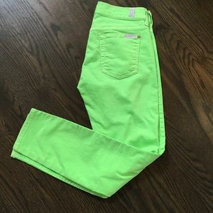 NEW WITH TAGS! Designer jeans by Seven for mankind ankle light green jeans